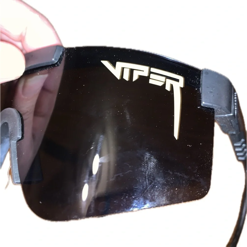 Pit Viper Wrap Around Black Smoke Lens Speckle Shades Glasses
